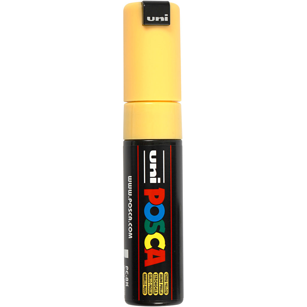 Rotulador Posca PC-8K amarillo punta gruesa línea 8 mm — 1 ud