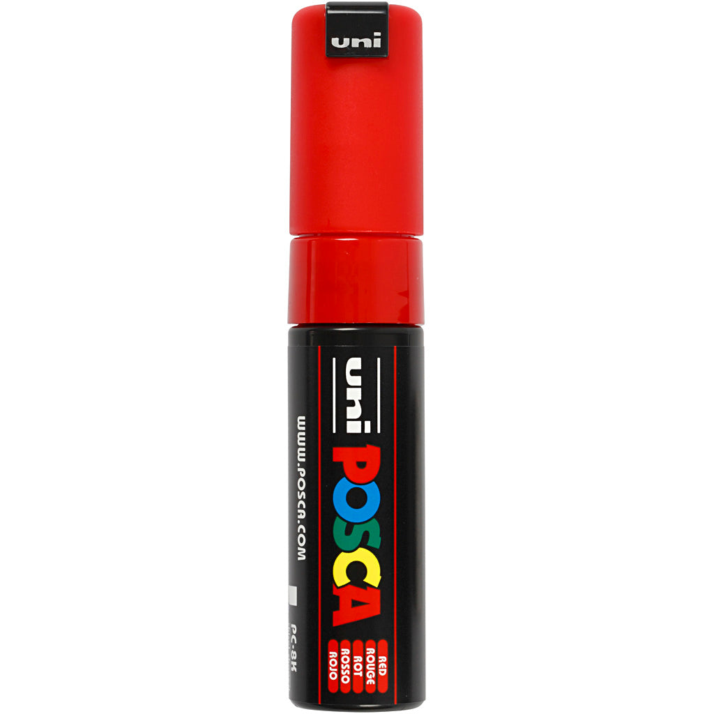 Rotulador Posca PC-8K rojo punta gruesa línea 8 mm — 1 ud