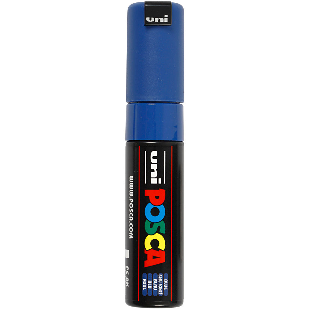 Rotulador Posca PC-8K azul punta gruesa línea 8 mm — 1 ud