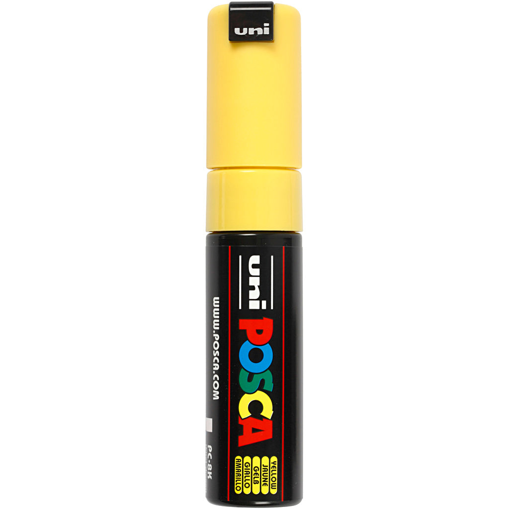 Rotulador Posca PC-8K amarillo punta gruesa línea 8 mm — 1 ud