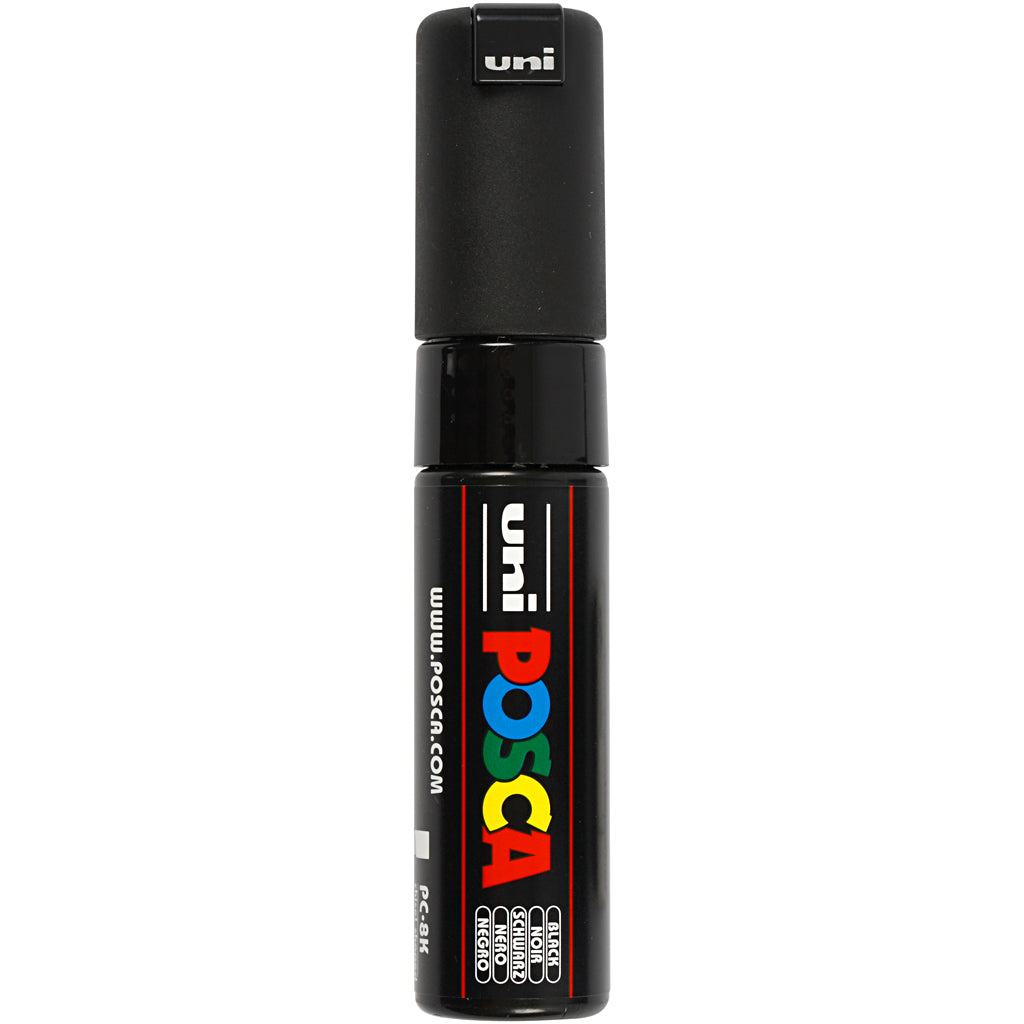 Rotulador Posca PC-8K negro punta gruesa línea 8 mm — 1 ud
