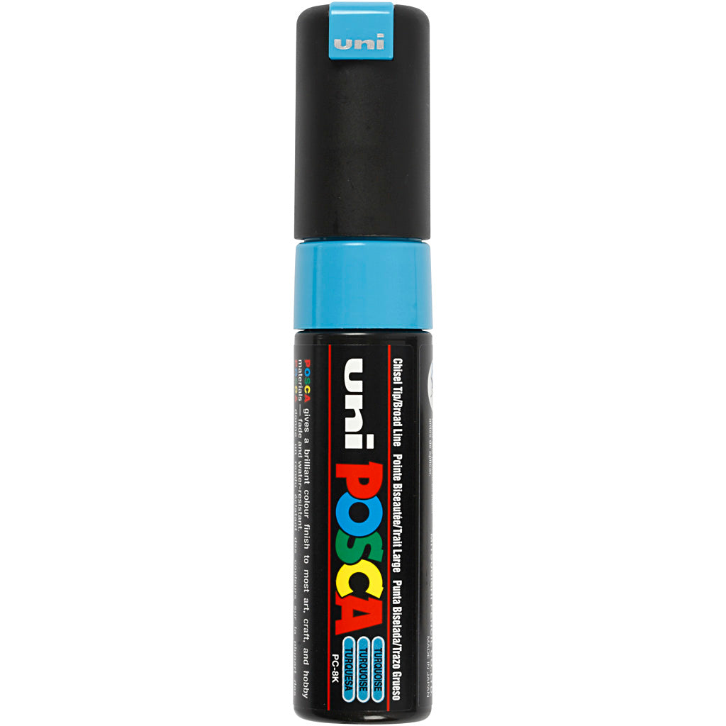Rotulador Posca PC-8K turquesa punta gruesa línea 8 mm — 1 ud