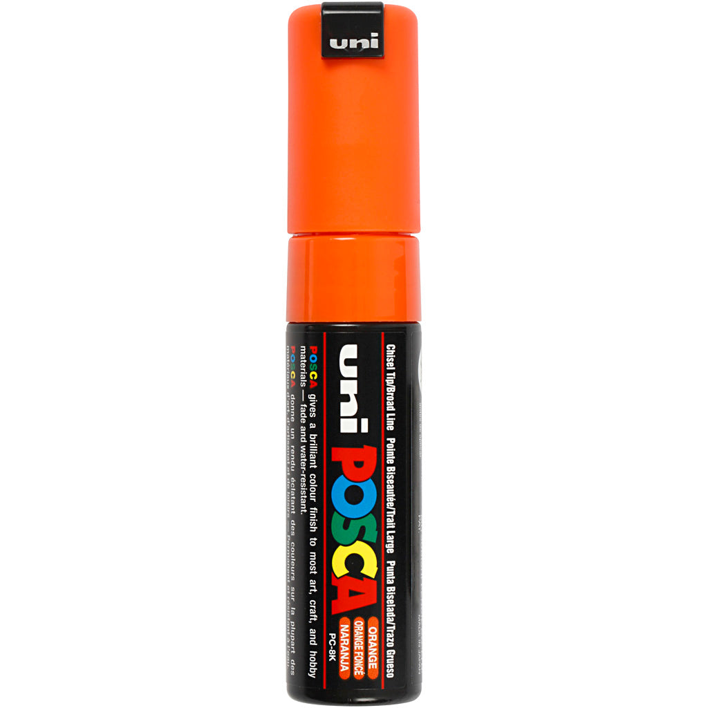 Rotulador Posca PC-8K naranja punta gruesa línea 8 mm — 1 ud