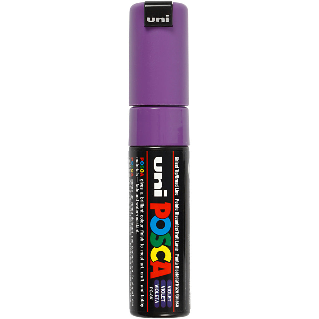 Rotulador Posca PC-8K violeta punta gruesa línea 8 mm — 1 ud