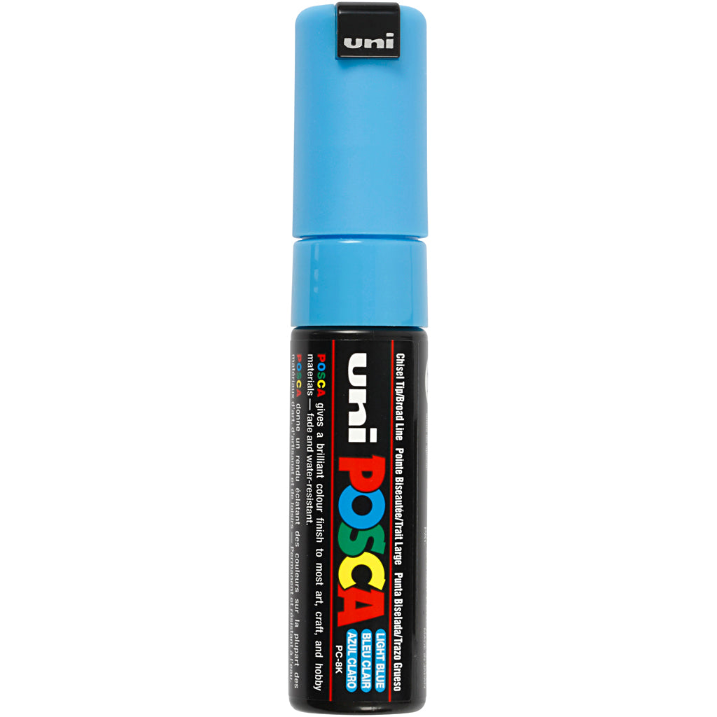 Rotulador Posca PC-8K azul claro punta gruesa línea 8 mm — 1 ud