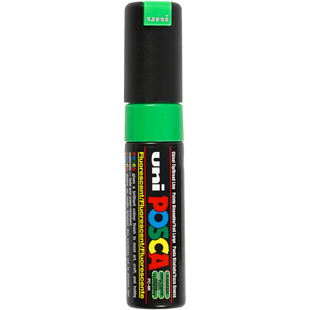 Rotulador Posca PC-8K verde punta gruesa línea 8 mm — 1 ud