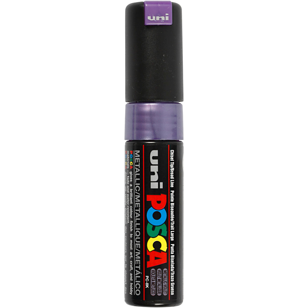 Rotulador Posca PC-8K metalizado punta gruesa línea 8 mm — 1 ud