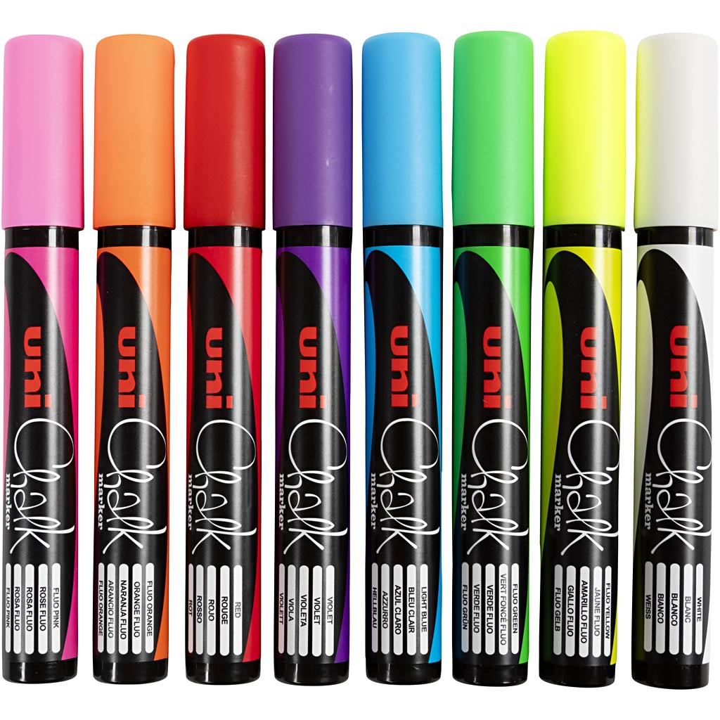 Rotulador tiza líquida línea 1.8-2.5 mm — 8 ud (1 pack)