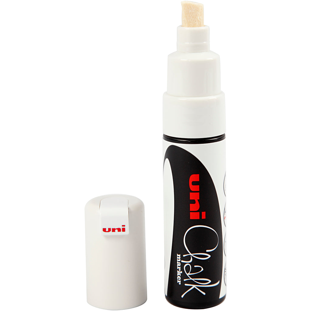 Rotulador tiza líquida blanco línea 8 mm — 1 ud