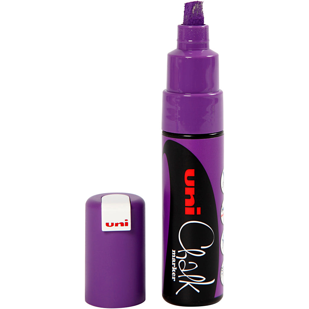 Rotulador tiza líquida morado línea 8 mm — 1 ud