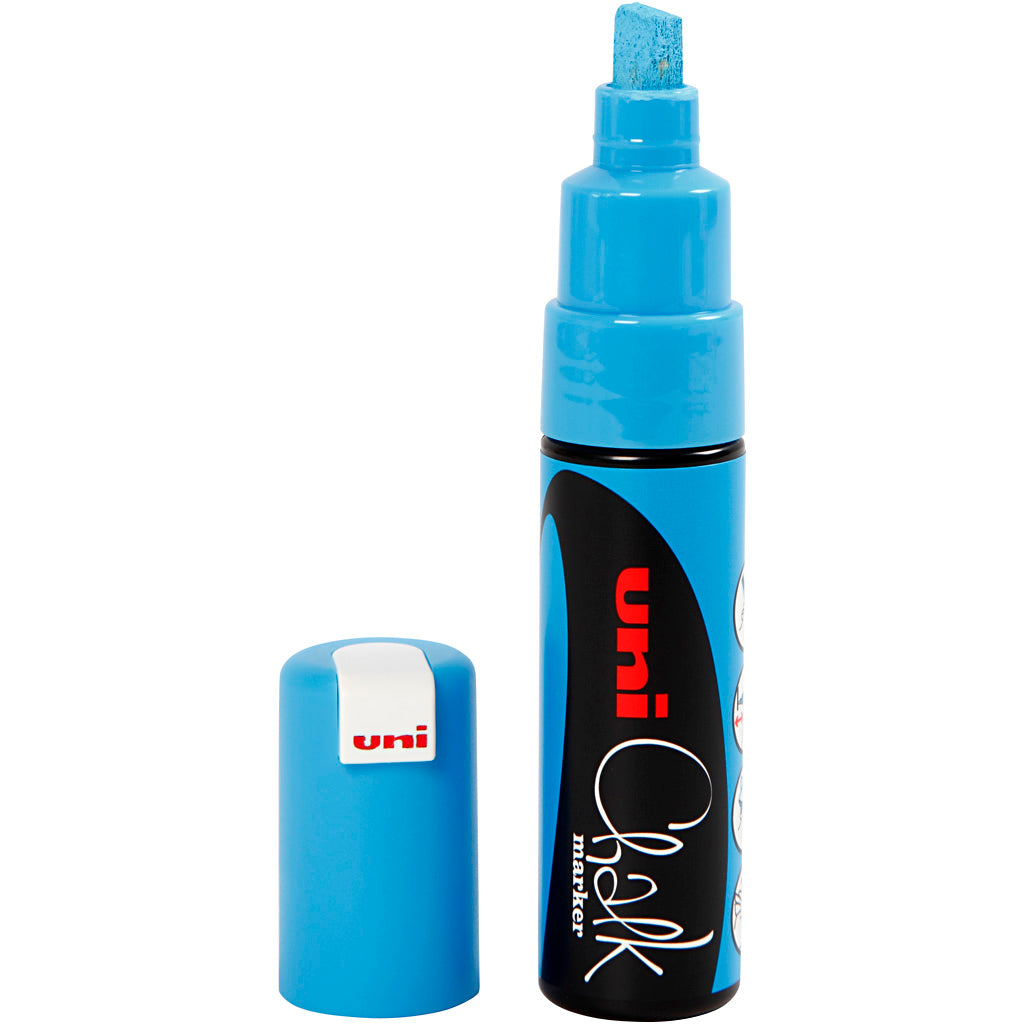 Rotulador tiza líquida azul claro línea 8 mm — 1 ud