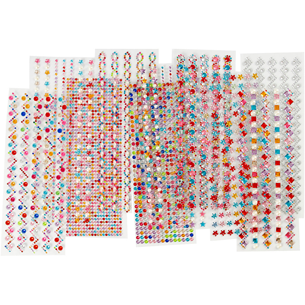 Estrás 27x9 cm — 12 hojas surt. (1 pack)