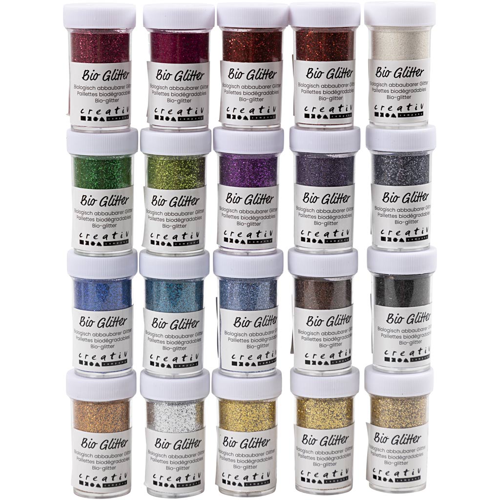 Purpurina biodegradable colores surtidos 27 ml