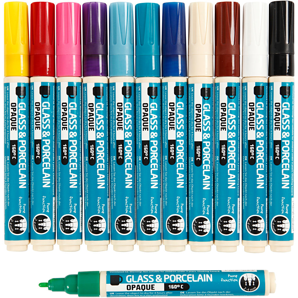 Rotulador para vidrio y porcelana colores surtidos línea 2-4 mm — 12 ud (1 pack)