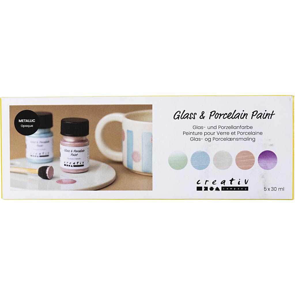 Pintura para vidrio y porcelana colores pastel 30 ml
