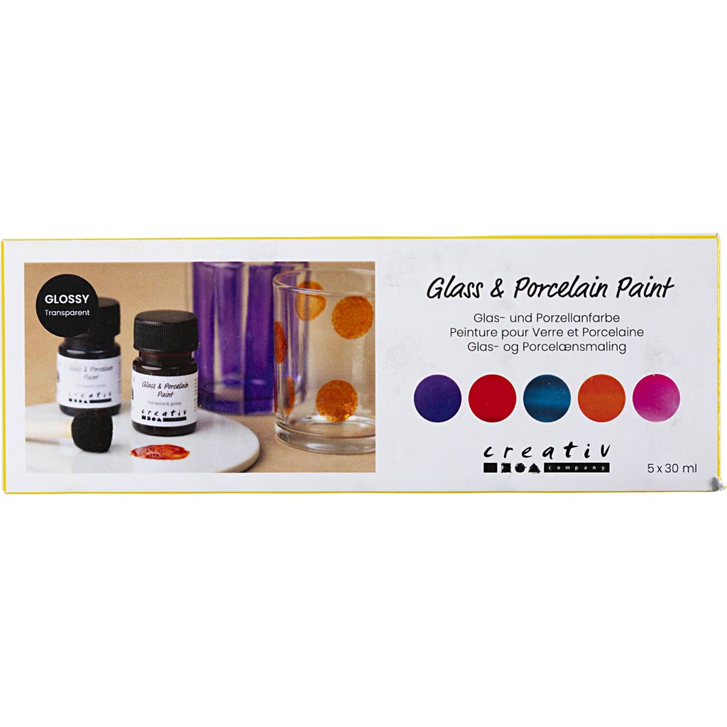 Pintura para vidrio y porcelana transparente 30 ml