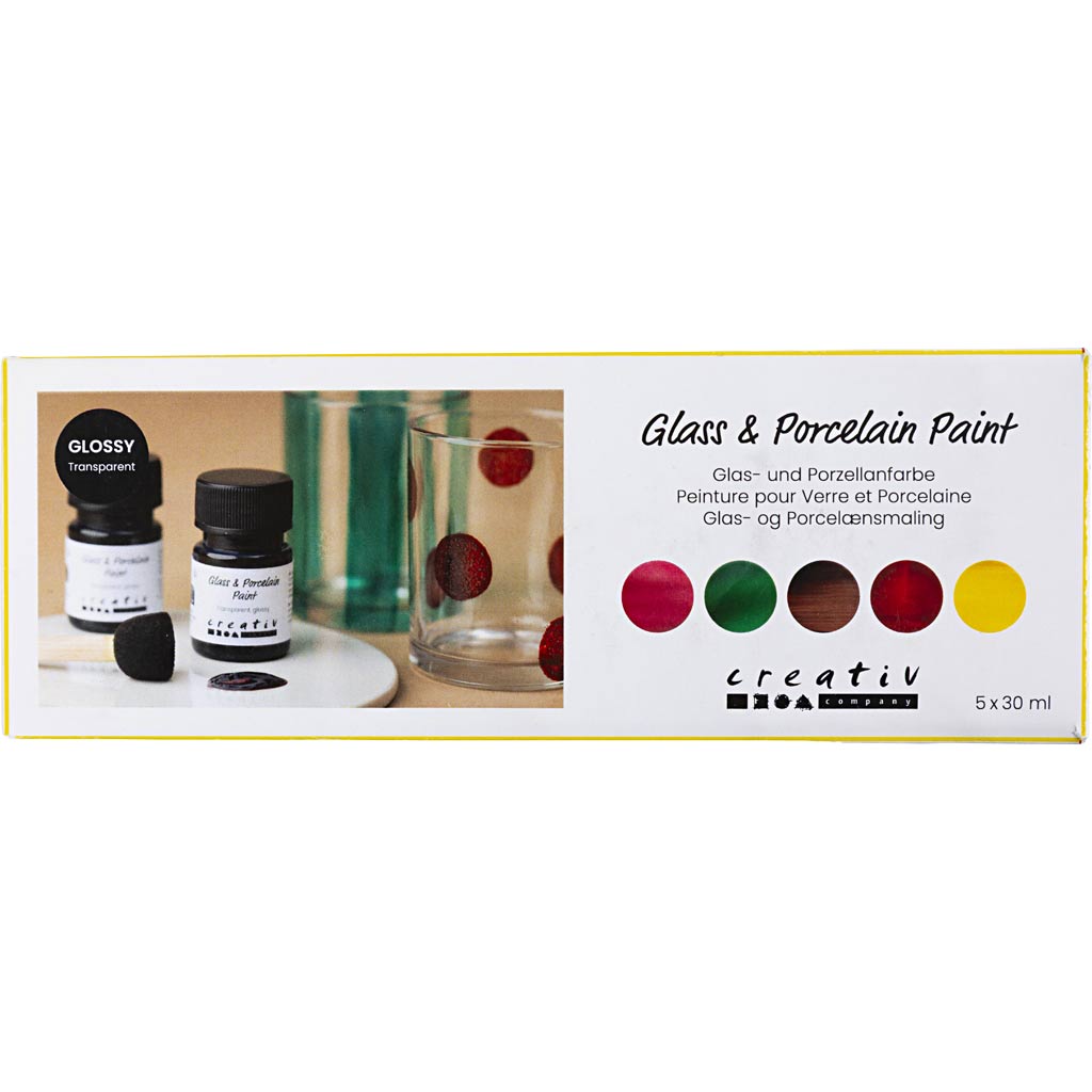 Pintura para vidrio y porcelana transparente 30 ml