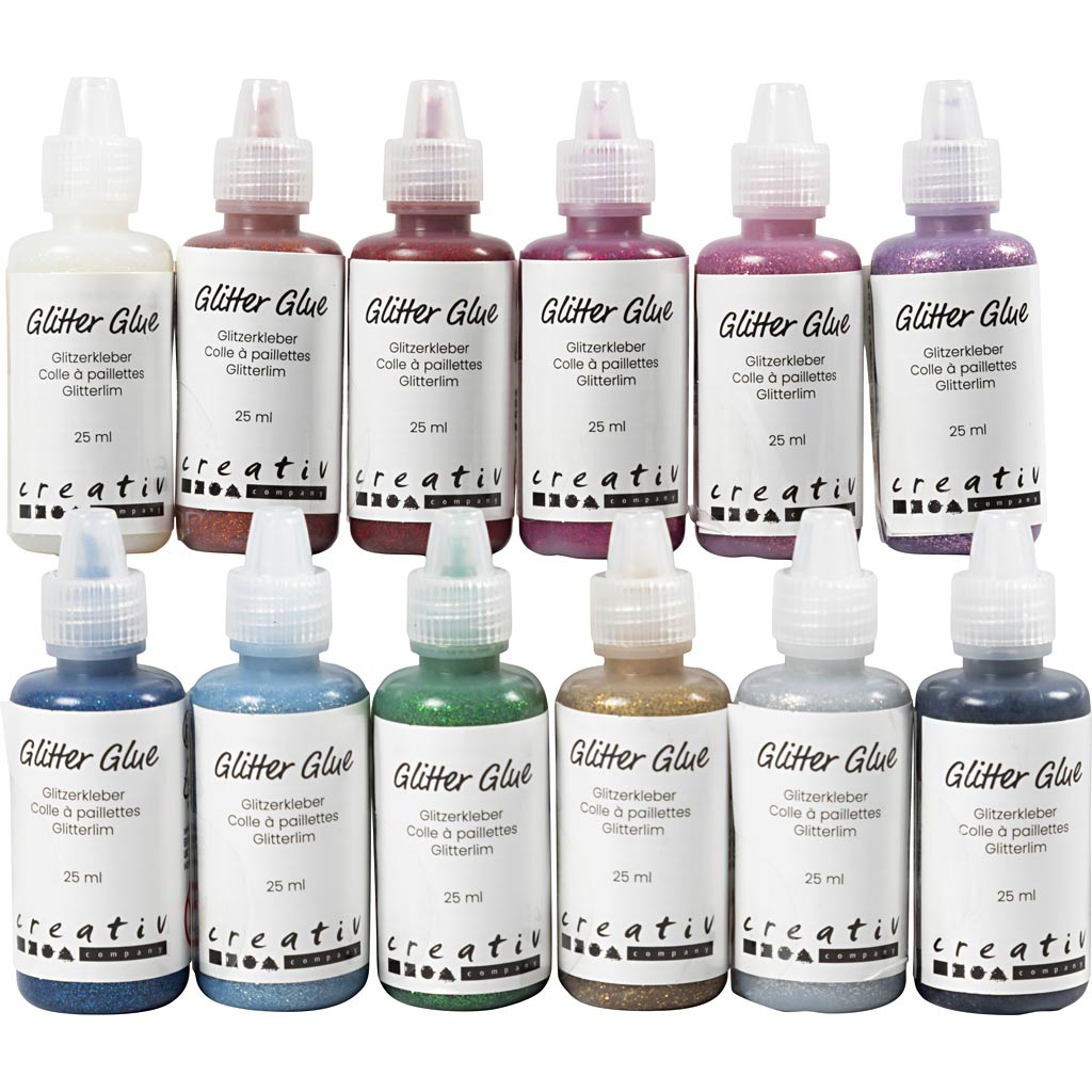 Cola con purpurina colores surtidos 25 ml