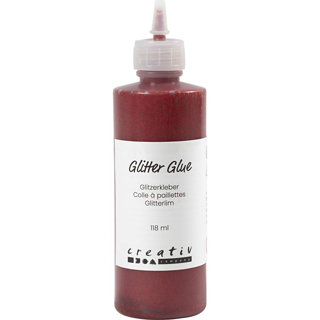 Cola con purpurina rojo 118 ml