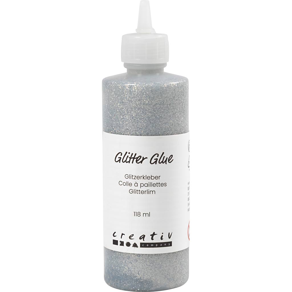 Cola con purpurina plateado 118 ml