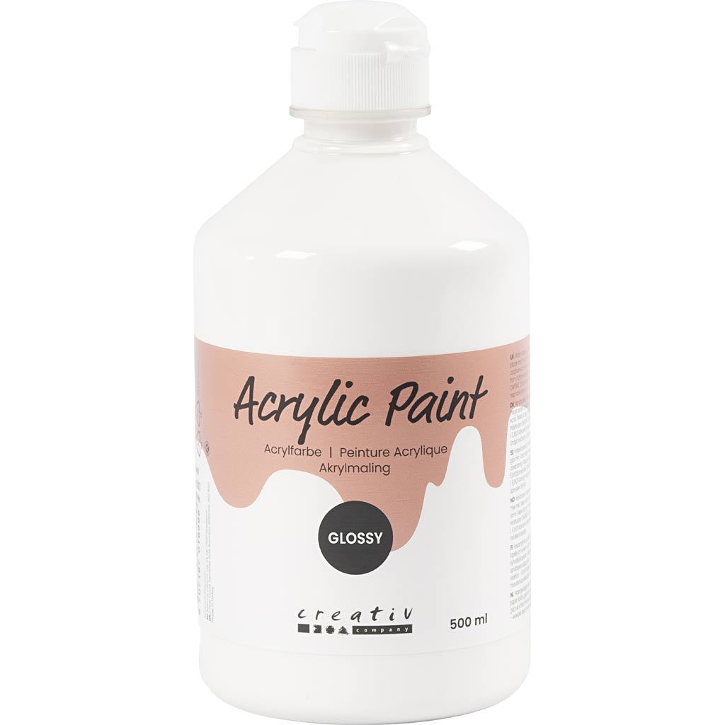 Pintura acrílica brillante blanco 500 ml