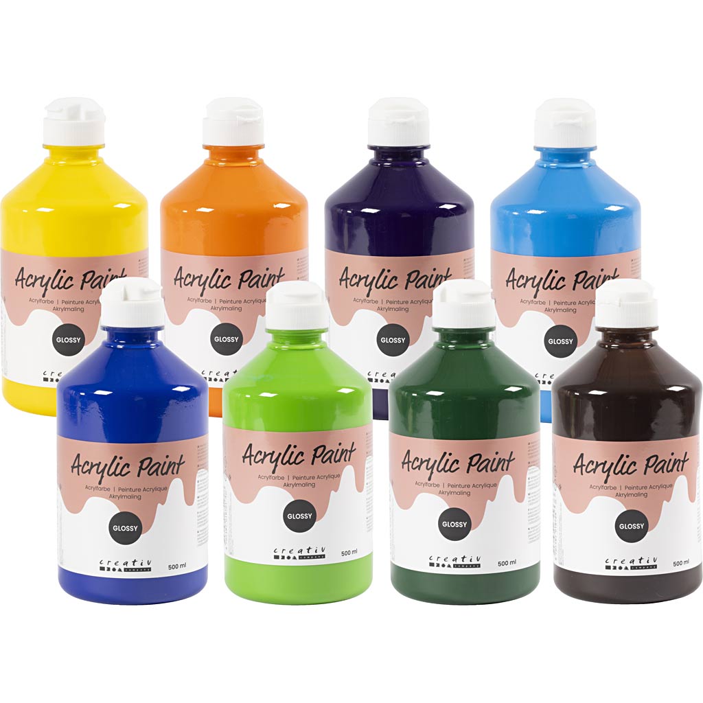 Pintura acrílica brillante 500 ml
