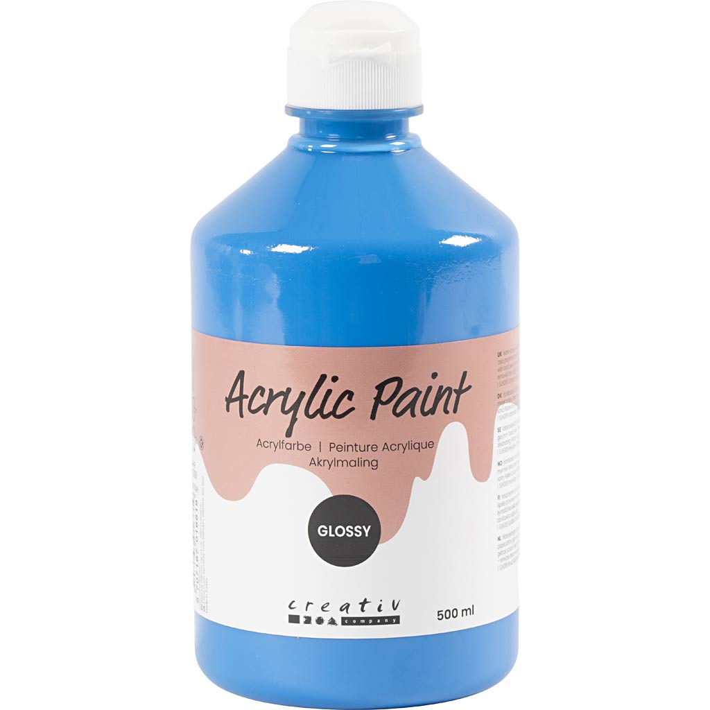 Pintura acrílica brillante azul 500 ml