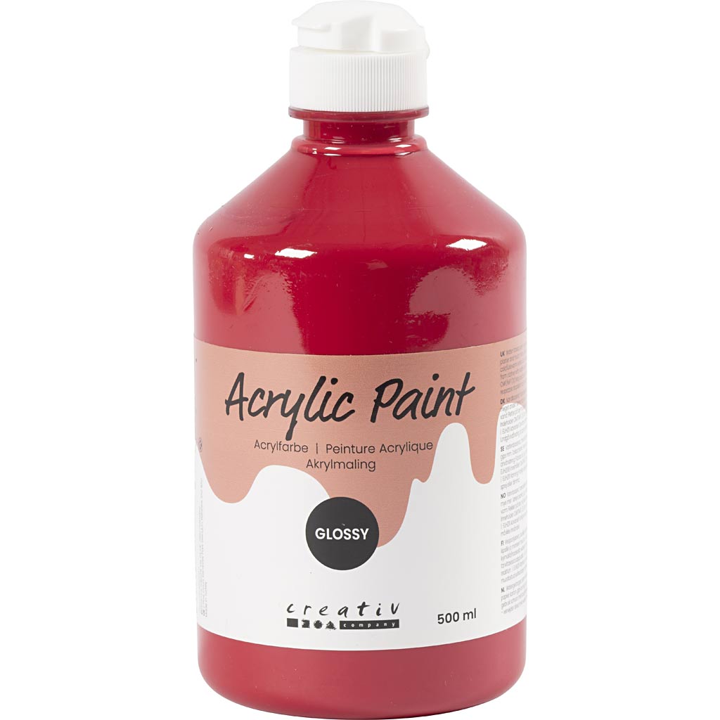 Pintura acrílica brillante rojo 500 ml