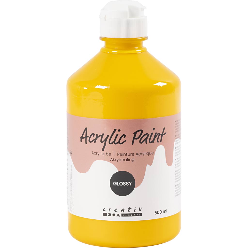 Pintura acrílica brillante amarillo 500 ml
