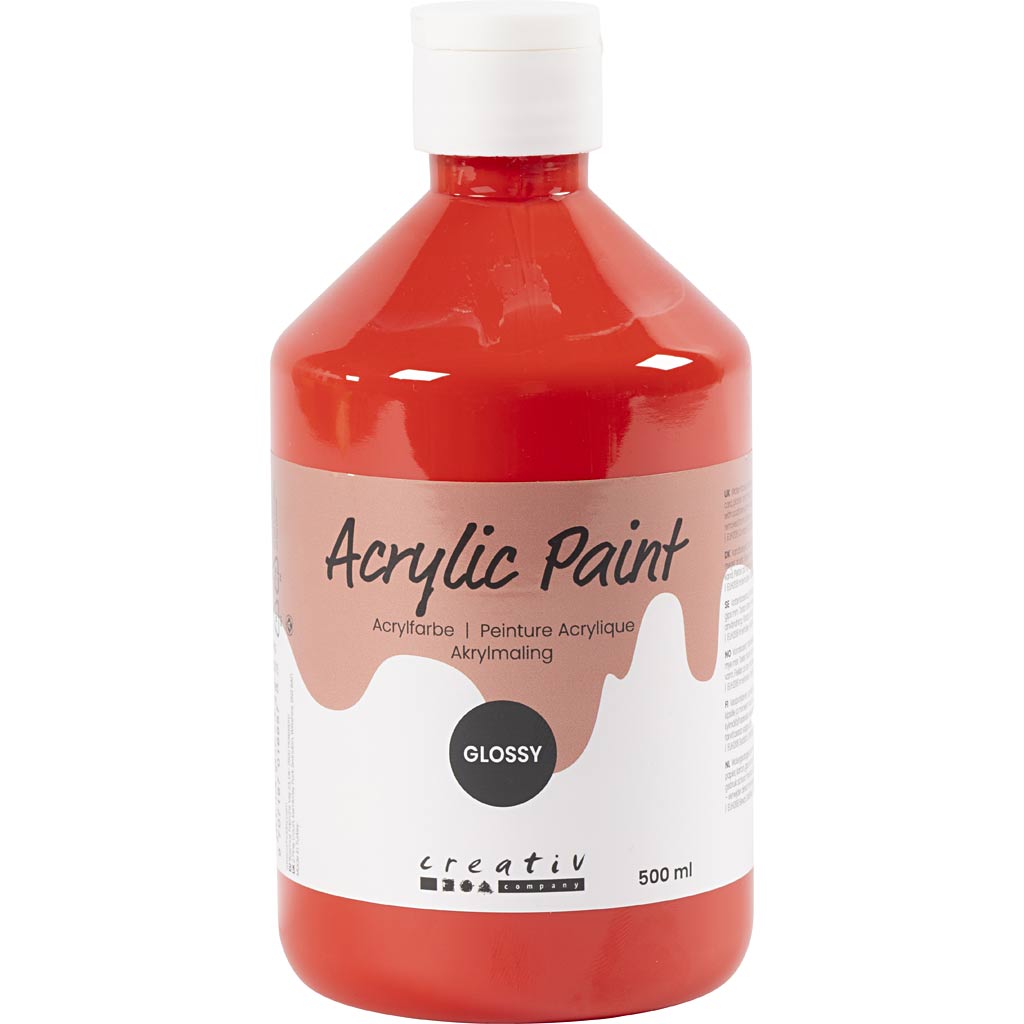 Pintura acrílica brillante rojo 500 ml
