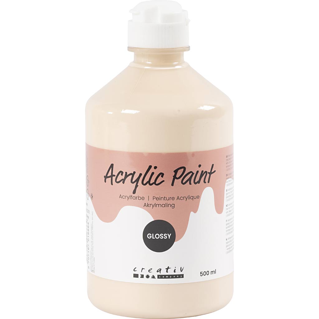 Pintura acrílica brillante beis 500 ml