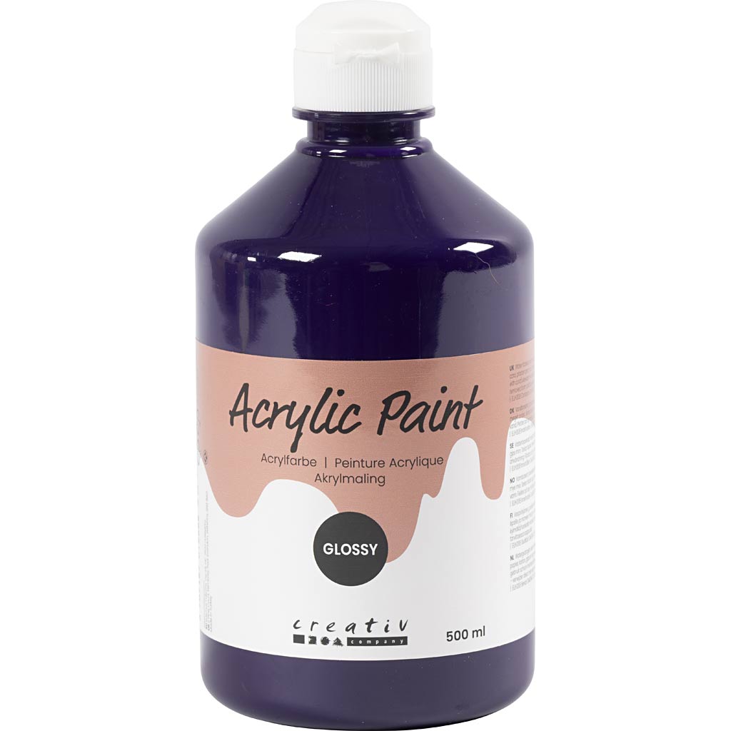 Pintura acrílica brillante violeta 500 ml