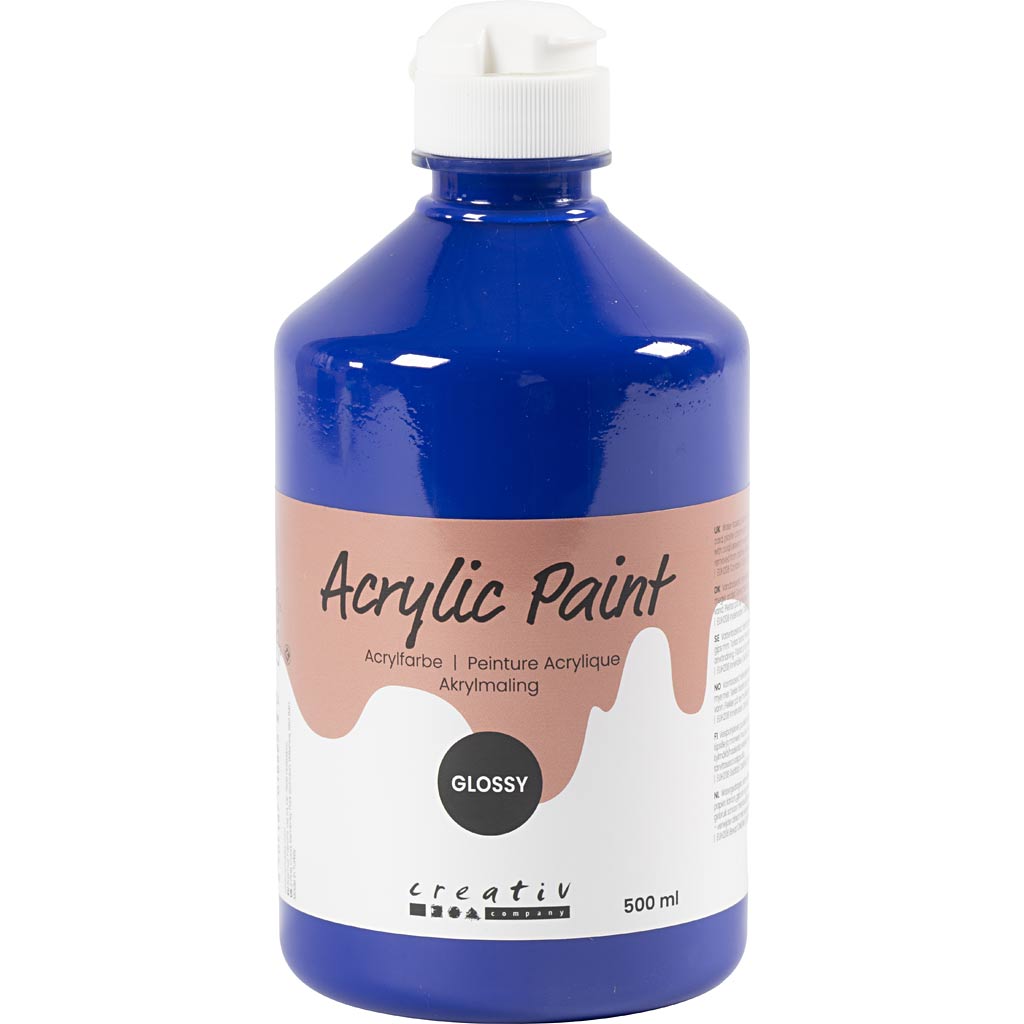 Pintura acrílica brillante azul 500 ml