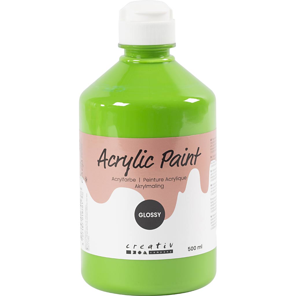Pintura acrílica brillante verde claro 500 ml