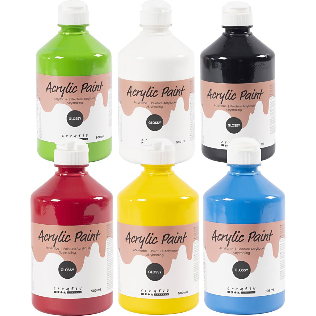 Pintura acrílica brillante 500 ml