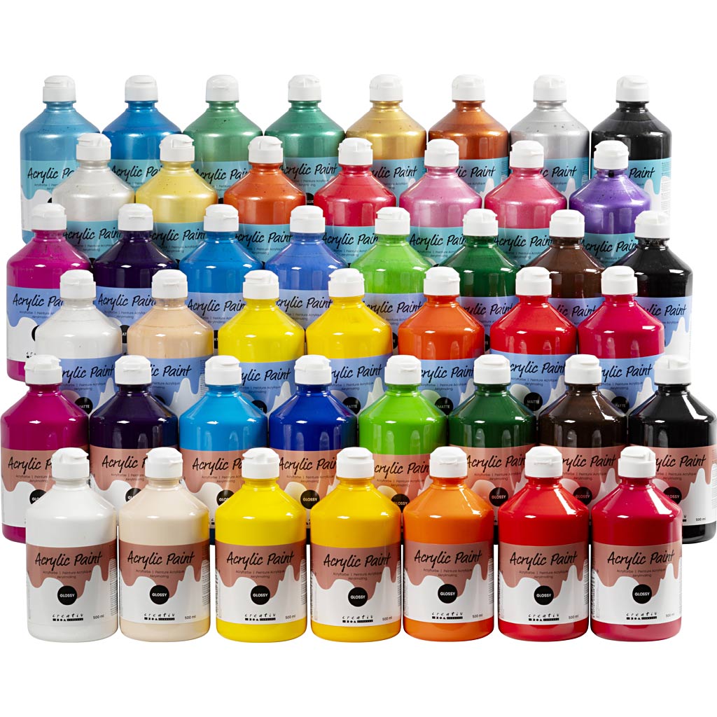 Pintura acrílica colores surtidos 500 ml