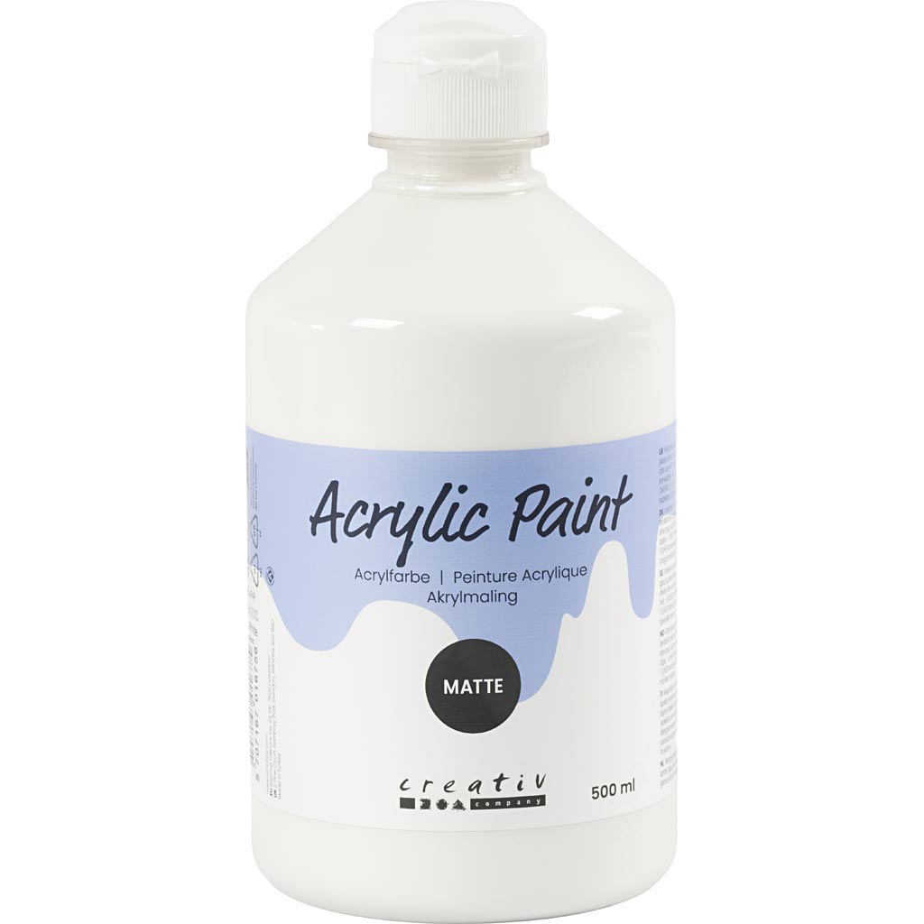 Pintura acrílica mate blanco 500 ml