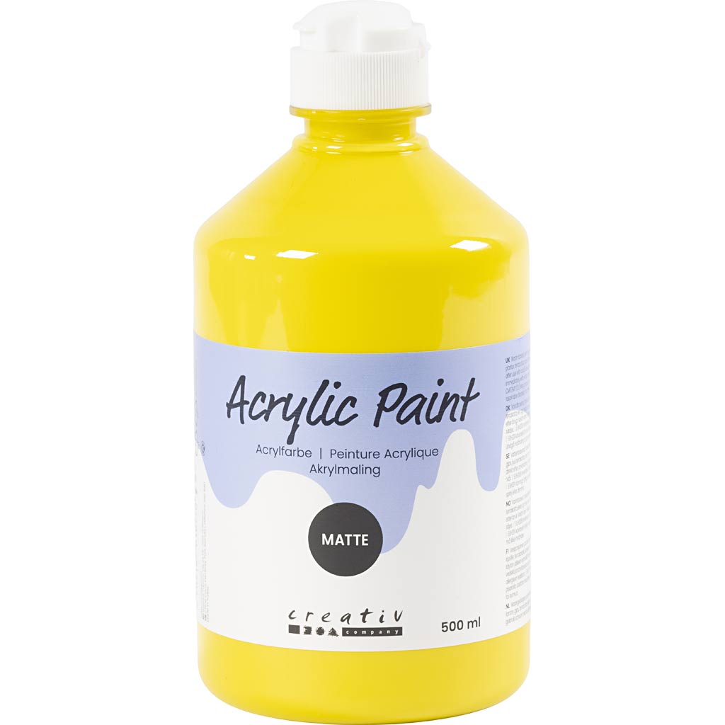 Pintura acrílica mate amarillo 500 ml