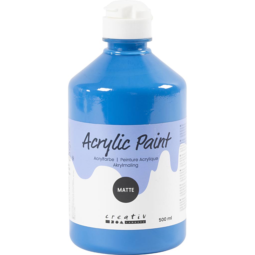 Pintura acrílica mate azul 500 ml
