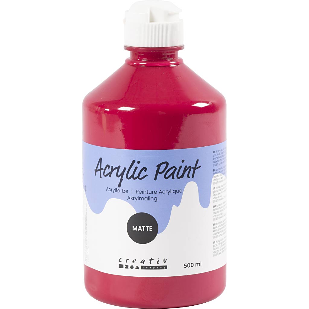 Pintura acrílica mate rojo 500 ml