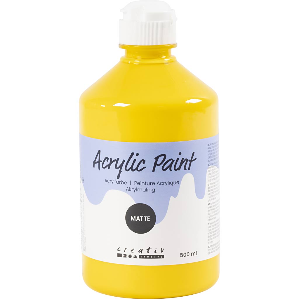 Pintura acrílica mate amarillo 500 ml