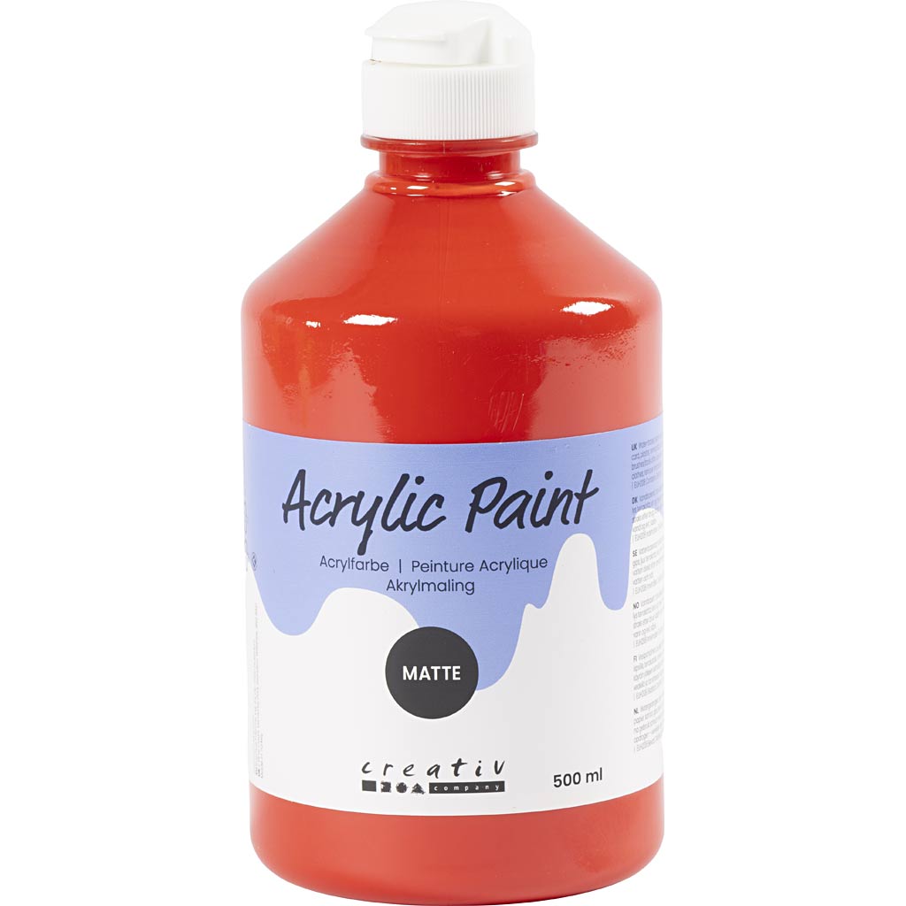 Pintura acrílica mate rojo 500 ml