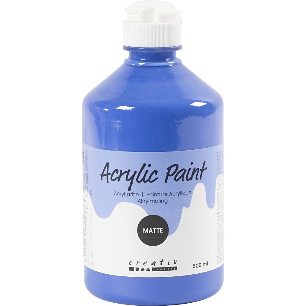 Pintura acrílica mate azul 500 ml