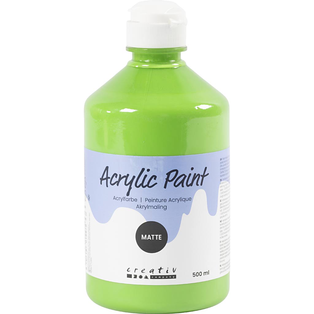Pintura acrílica mate verde claro 500 ml
