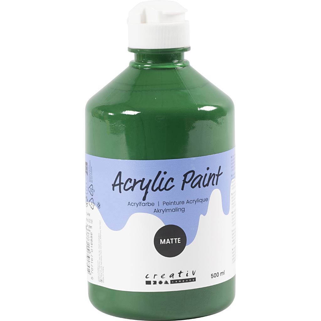 Pintura acrílica mate verde oscuro 500 ml