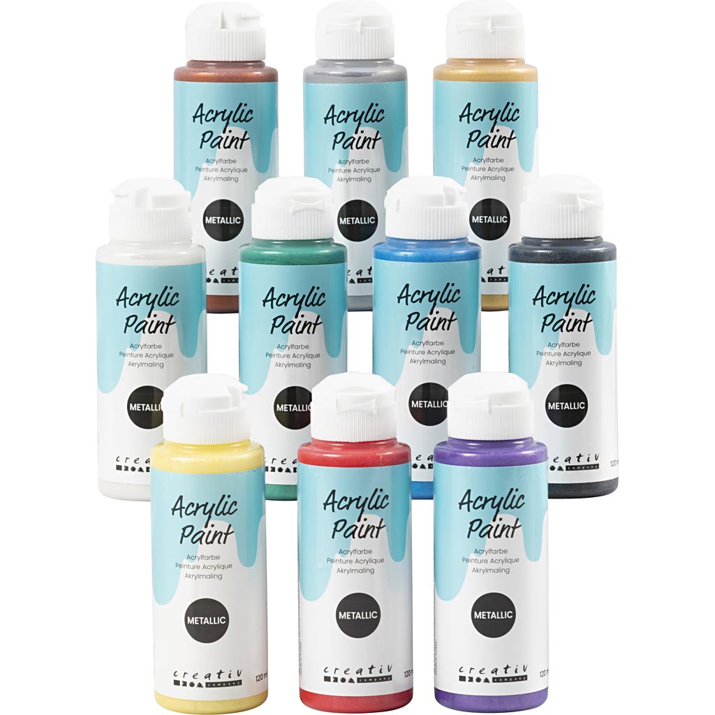 Pintura acrílica metalizada colores surtidos 120 ml