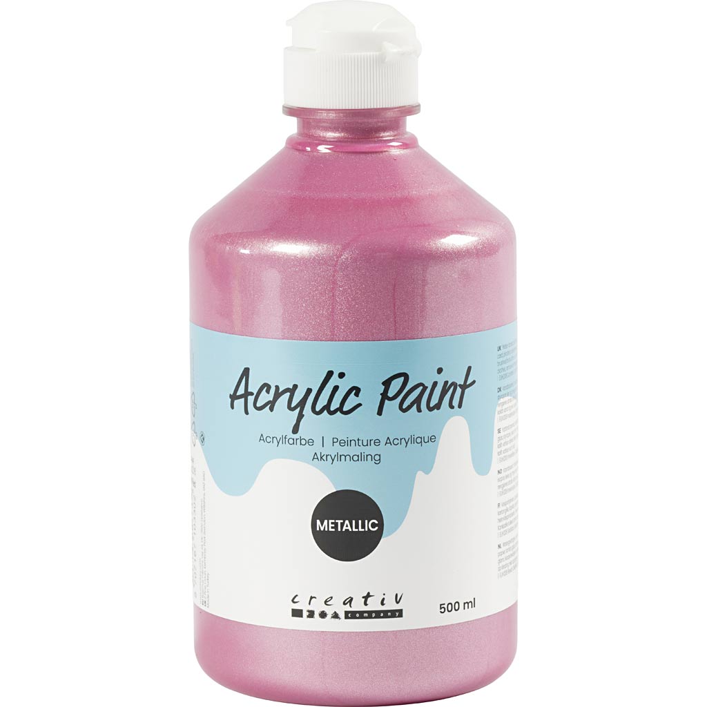 Pintura acrílica metalizada rojo claro 500 ml