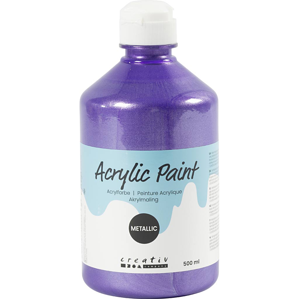Pintura acrílica metalizada metalizado 500 ml