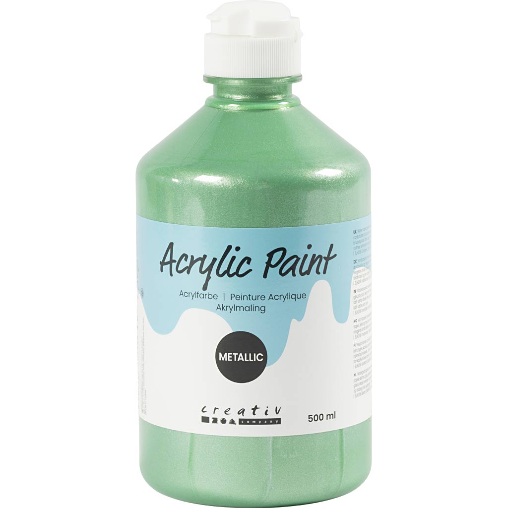 Pintura acrílica metalizada verde claro 500 ml