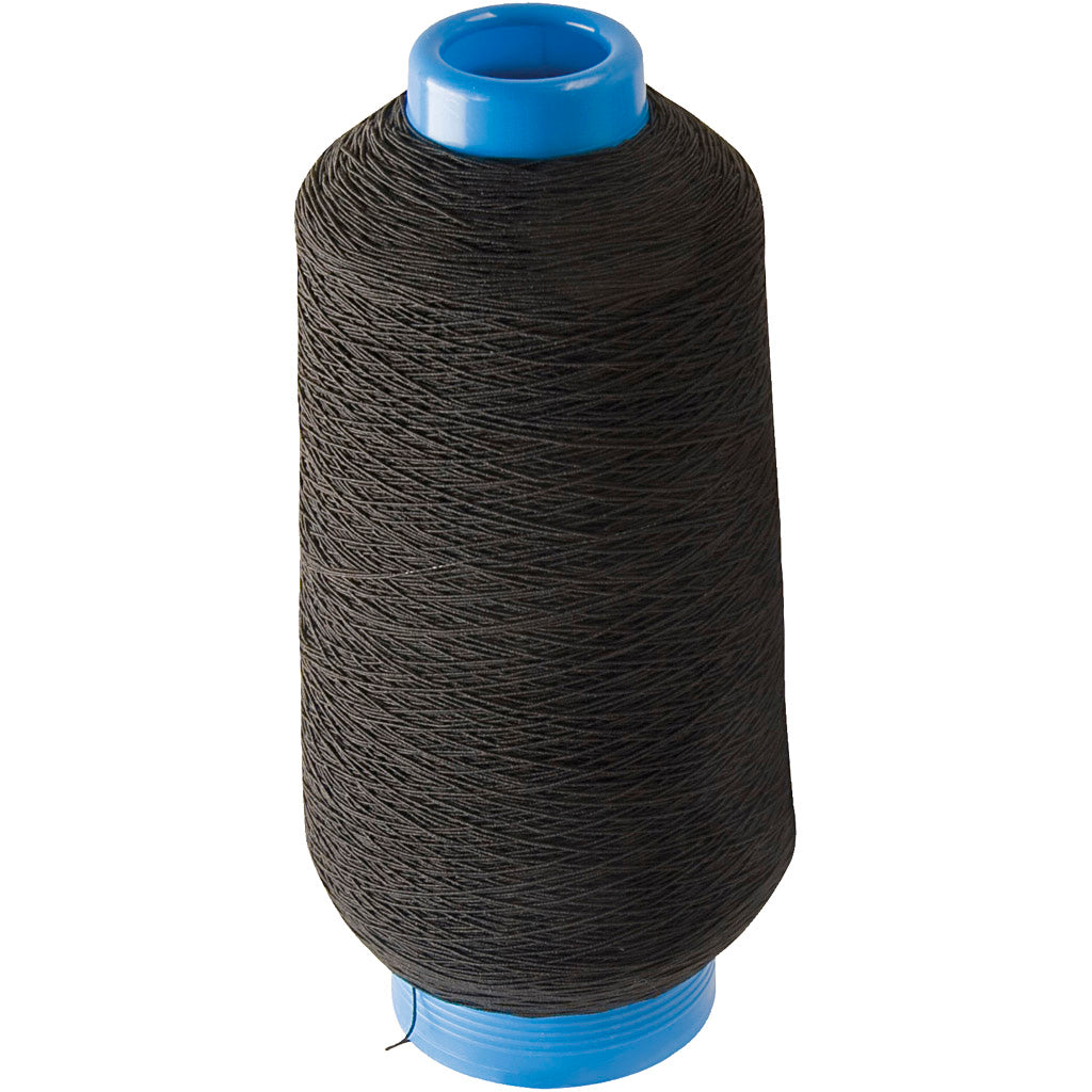Hilo elástico fino negro — 1500 m (1 rollo)